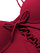 Costumi intero con lacci spalline sottili bordeaux anni '60