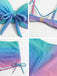 Set Bikini Anni '60 Sfumato con Lacci e Pantaloncini