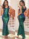 Abito lungo paillettes con scollo a V anni '20