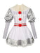Abito a palloncino righe Pennywise Halloween argento anni '60