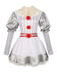 Abito a palloncino righe Pennywise Halloween argento anni '60