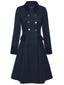 Cappotto con bottoni blu anni '40