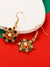 Orecchini con cappello di Natale e fiocco di neve con strass