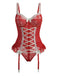 [Prevendita] Corsetto e fiocco in pizzo con calze rosso anni '60