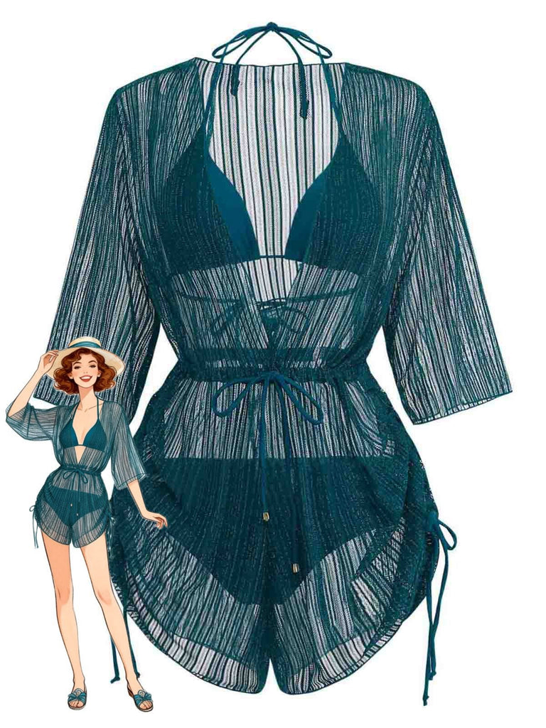 Costume da Bagno Solid Halter & Shimmer Anni '50