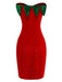 Mini abito a forma di fragola rosso anni '80