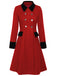 Cappotto con bottoni blu anni '40