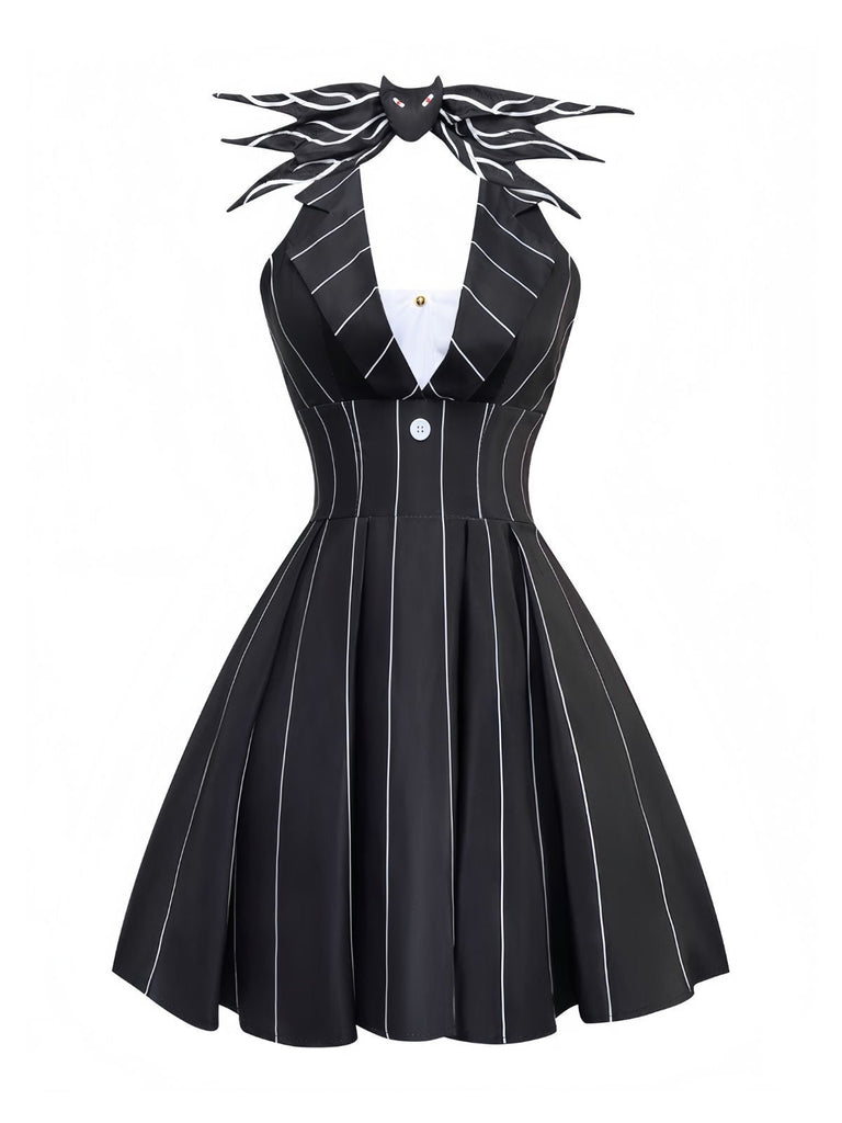 Abito a righe da pipistrello Nightmare Before Christmas anni '60