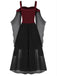 Abito con spalline trasparenti da strega Halloween anni '50