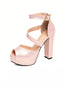 Scarpe con tacco alto in pelle sintetica San Valentino