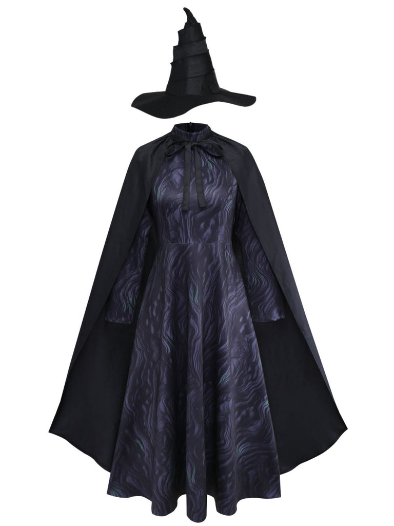 Set mantelli della strega cattiva Elphaba Halloween anni '40