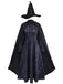 Set mantelli della strega cattiva Elphaba Halloween anni '40