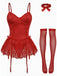 Completo body con corsetto e pizzo anni '60