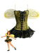 Costume cosplay da ape a righe giallo anni '60
