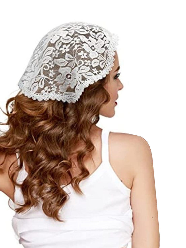 Copricapo in pizzo floreale vintage