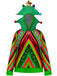 Felpa con cappuccio in 3D con albero di Natale colorato anni '70