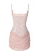 Mini abito con paillettes patchwork spalline sottilianni '80