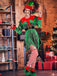 Costume da elfo natalizio con paillettes verde anni '50
