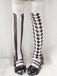 Calze a righe con diamanti stile clown gotico
