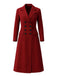 Trench lungo doppiopetto bordeaux anni '30
