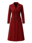 Trench lungo doppiopetto bordeaux anni '30