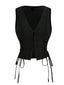 Gilet con scollo a V e cintura annodata in vita anni '70