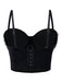 Corsetto punk con rivetti metallici in raso rock anni '80