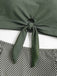 Set Tankini  Anni '40 Verde Oliva con Nodo Davanti a Vita Alta