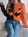 Maglione lavorato a maglia con faccia di zucca anni '40