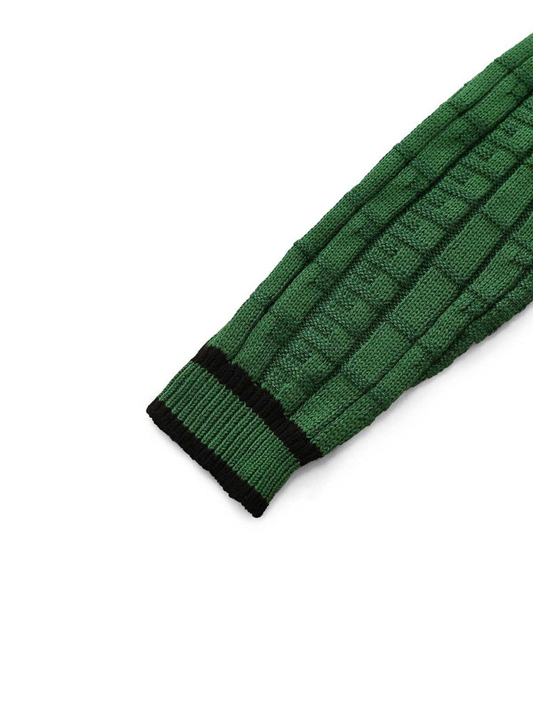 Abito in maglia con bottoni di perle e scollo quadrato anni '60