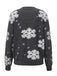 Maglione con fiocco di neve a collo alto in pile natalizio anni '40