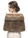 Scialli vintage in pelliccia sintetica marrone