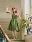 Abito farfalla spalle scoperte verde anni '50