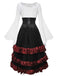 2PCS Set di costumi da pirata con volant Halloween anni '80
