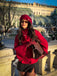 Cappotto con cintura bordeaux anni '60
