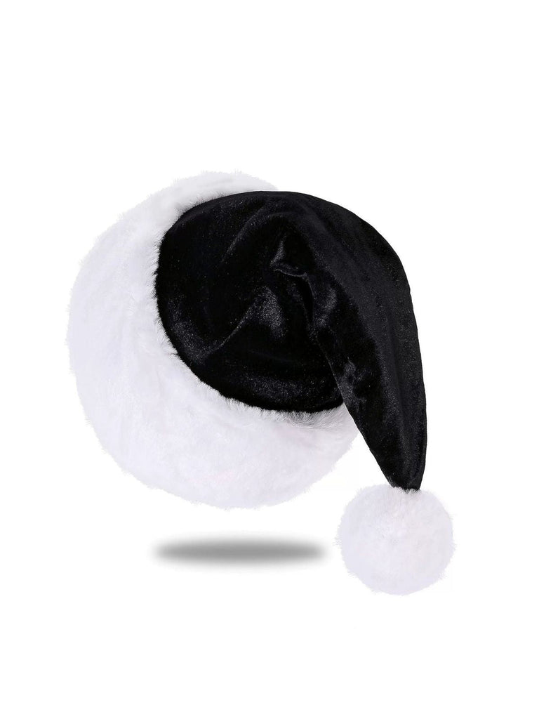 Cappello natalizio in velluto con finiture in pelliccia sintetica