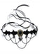 Collana con pietre preziose nero retrò di Halloween