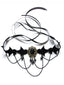 Collana con pietre preziose nero retrò di Halloween