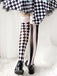 Calze a righe con diamanti stile clown gotico