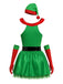 Completo abito albero di Natale verde anni '80