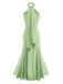 [Prevendita] Abito convertibile senza spalline incrociato in chiffon verde anni '30