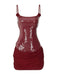 Mini abito con paillettes patchwork spalline sottilianni '80