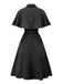 [Prevendita] Abito con mantella e revers a tinta unita rosa anni '50