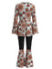 2PCS Top hippie con maniche a campana e pantaloni svasati anni '70