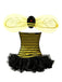 Costume cosplay da ape a righe giallo anni '60