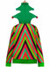 Felpa con cappuccio in 3D con albero di Natale colorato anni '70