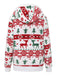 Felpa con cappuccio in peluche con renne e albero di Natale anni '40