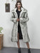 Cappotto lungo in pelliccia sintetica con risvolto anni '30