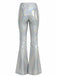 Pantaloni attillati metallizzati laser anni '70