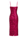 Abito con spalline sottili e spacco posteriore in paillettes anni '30